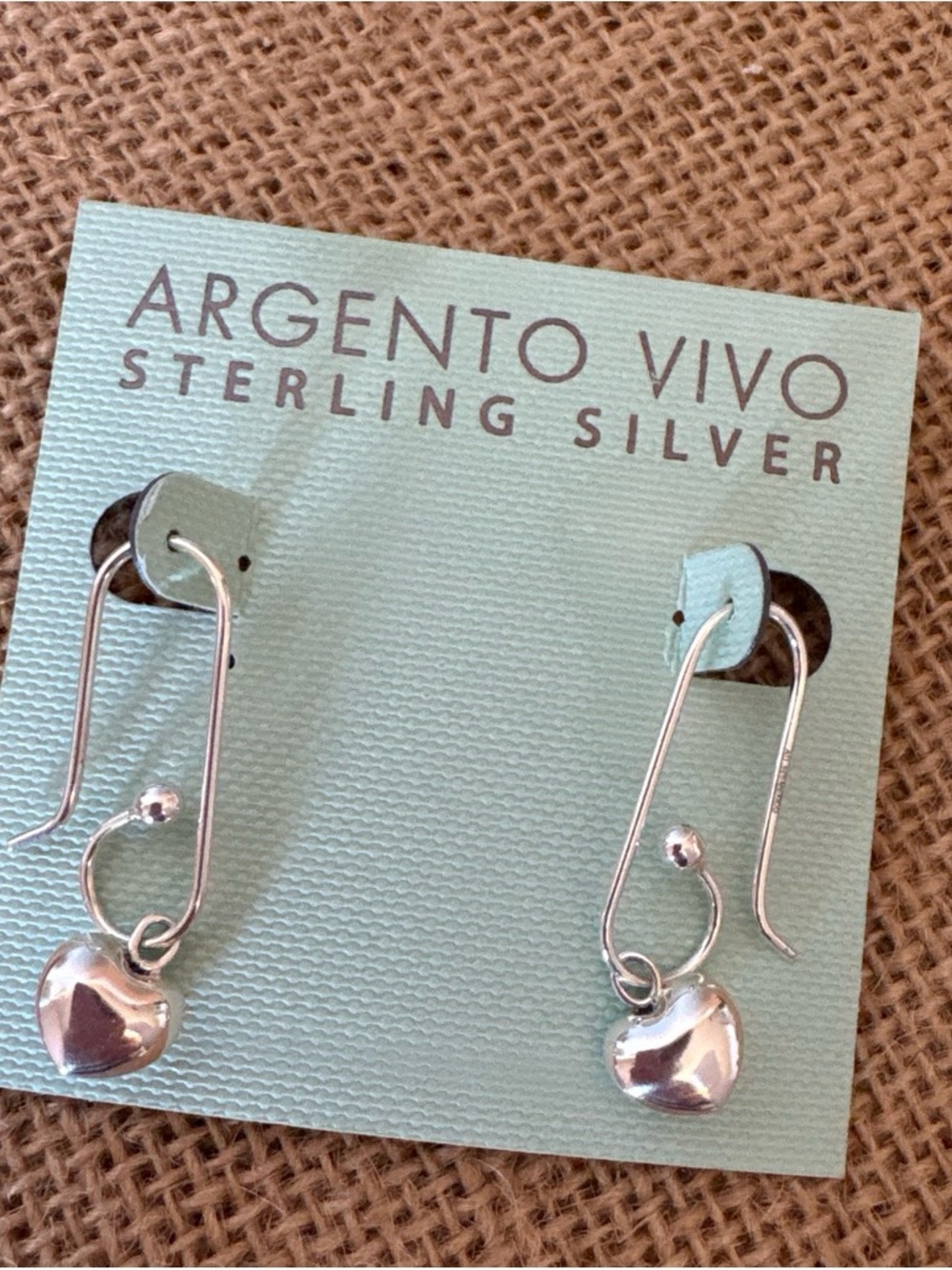 Argento Vivo Sterling Silver Heart Drop Earrings